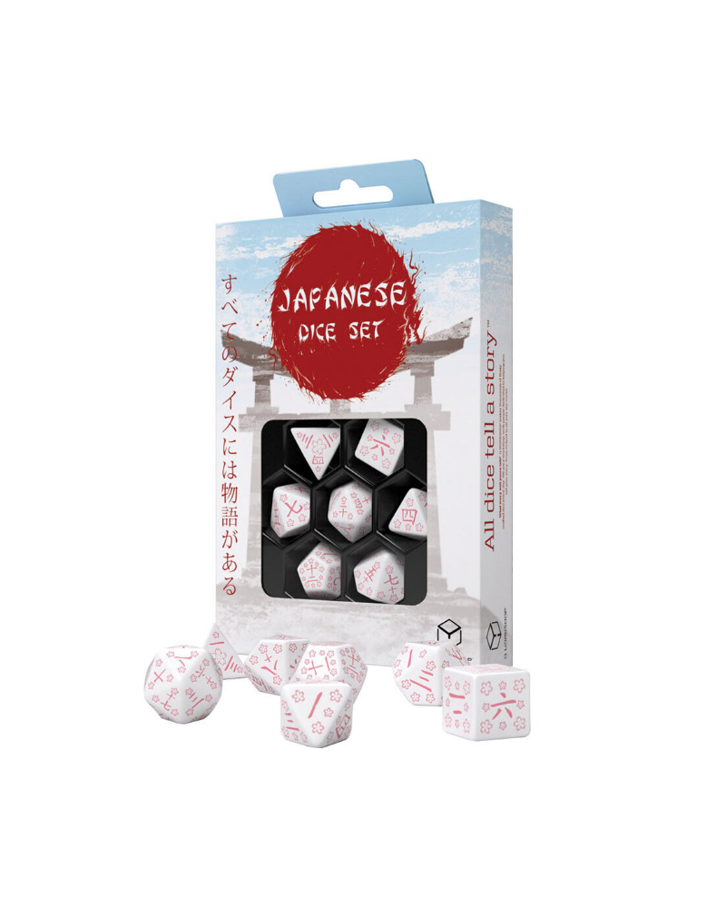 Japanese Dice Set - Cherry Blossoms Petals - 7 Dice Set