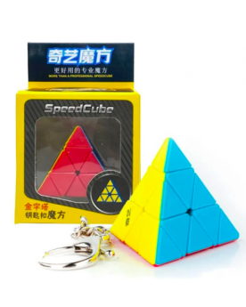 Cubo Qiyi Llavero Pyraminx Stickerless