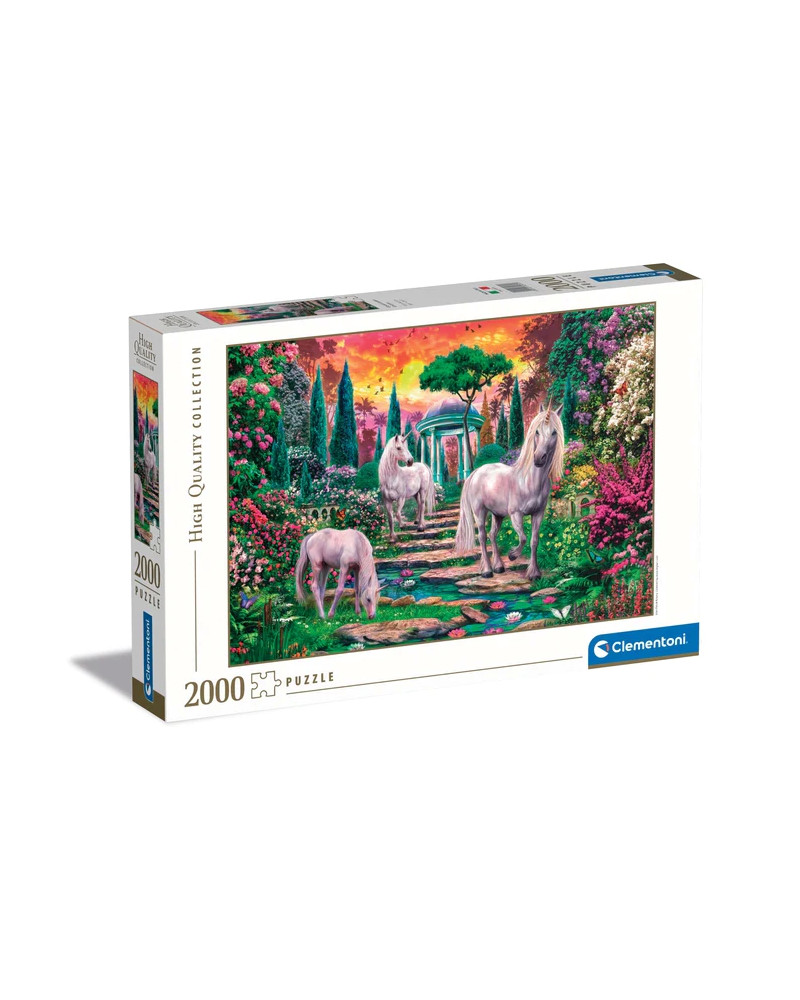 Puzzle 2000 piezas - Classical Garden Unicorns - Clementoni [32575]