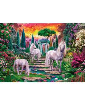 Puzzle 2000 piezas - Classical Garden Unicorns - Clementoni [32575]