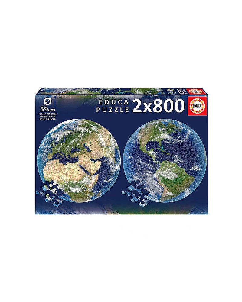 Puzzle 2 x 800 Piezas - Planeta Tierra - Educa