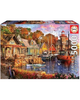 Puzzle 5000 Piezas - Atardecer En El Puerto - Educa