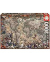 Puzzle 2000 Piezas - Mapa De Piratas - Educa