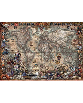 Puzzle 2000 Piezas - Mapa De Piratas - Educa