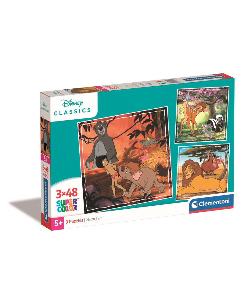 Puzzle 3x48 Piezas - Clásicos Disney - Clementoni