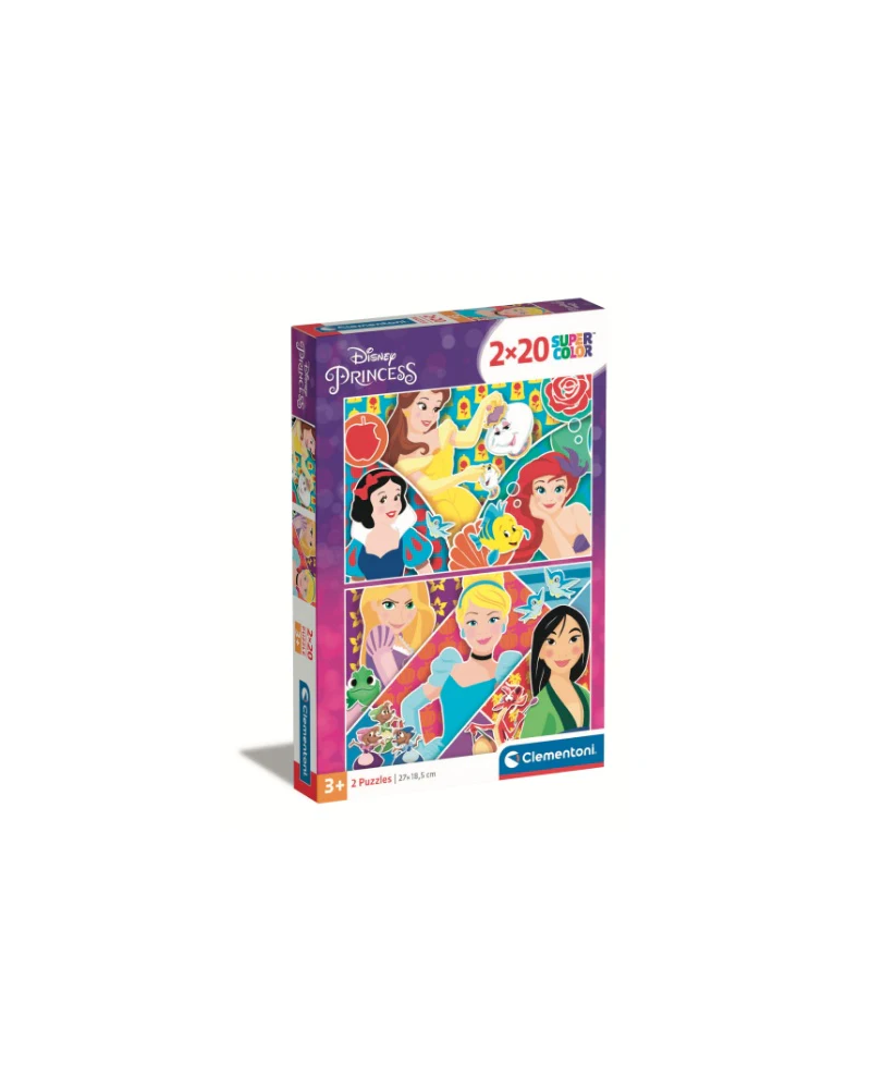 Puzzle 2x20 Piezas - Princesas Disney - Clementoni