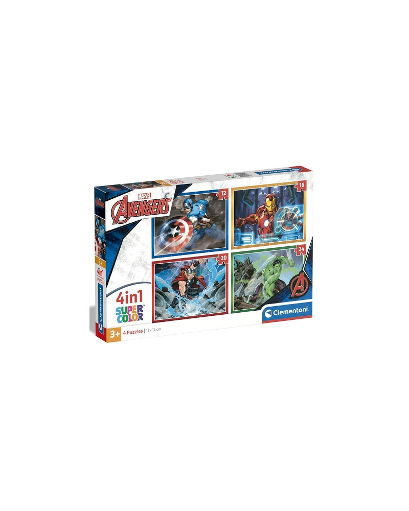 Puzzle Progresivo 4 en 1 - Avengers - Clementoni