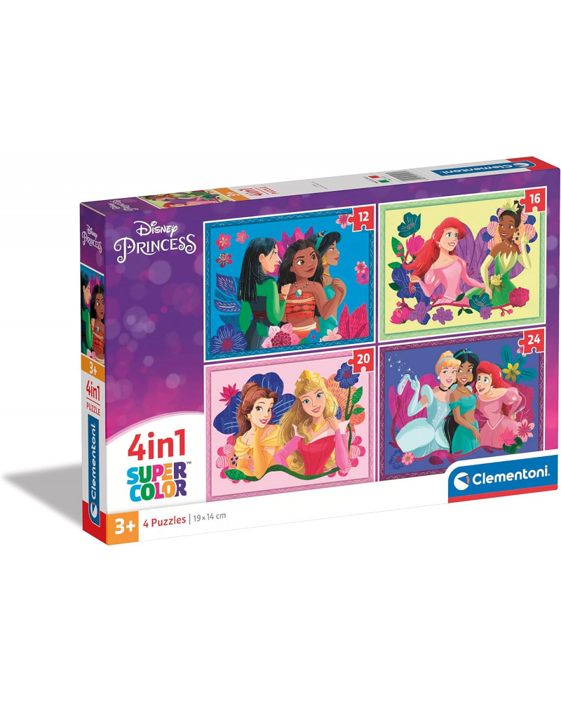 Puzzle Progresivo 4 en 1 - Princesas Disney - Clementoni