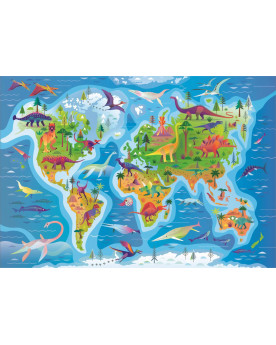 Puzzle 180 Piezas - Dinosaurs Map - Clementoni