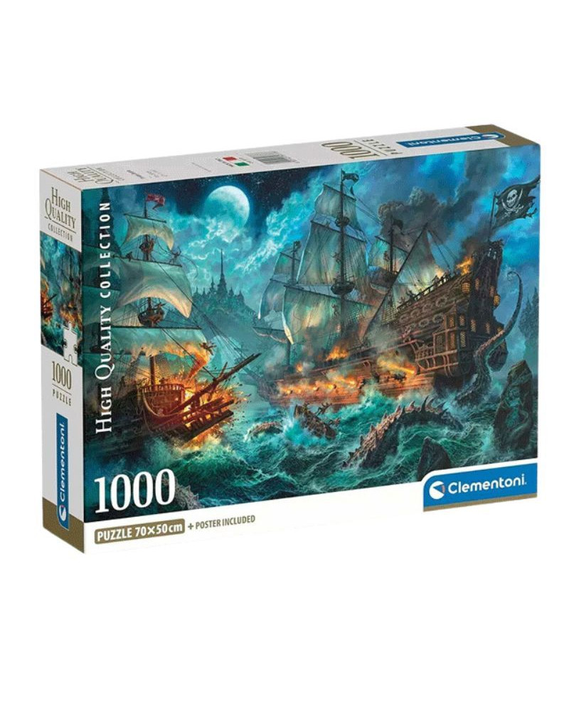 Puzzle 1000 Piezas - Pirates Battle - Clementoni