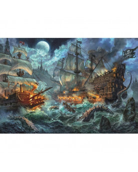 Puzzle 1000 Piezas - Pirates Battle - Clementoni