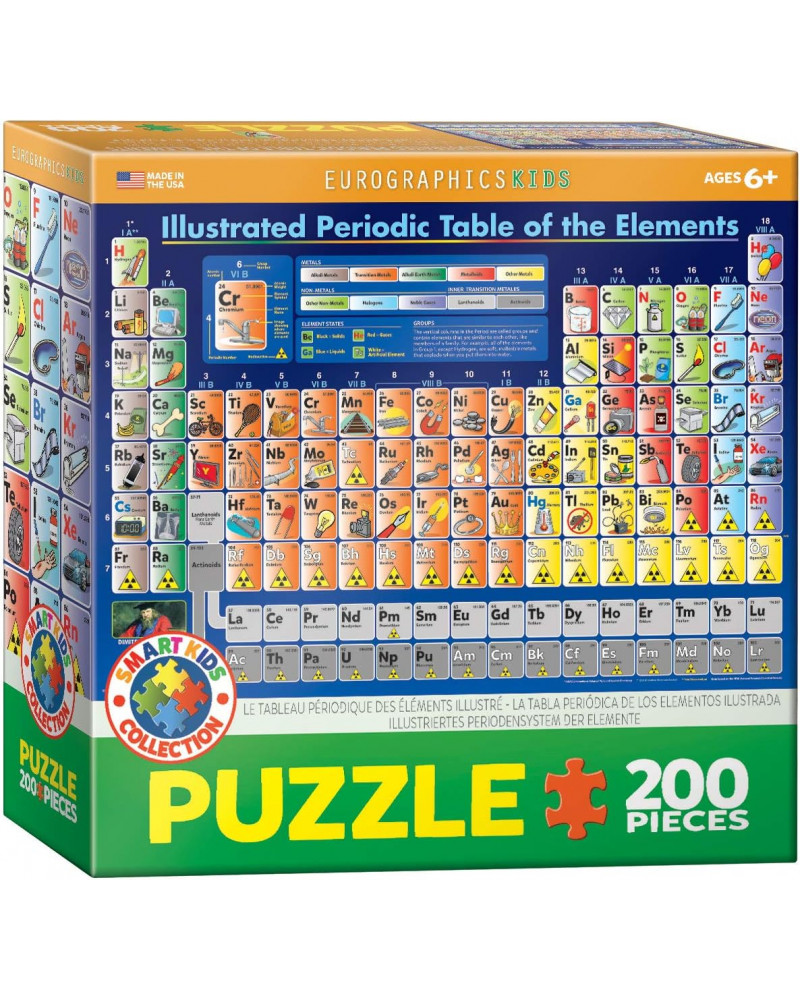 Puzzle 200 piezas - Tabla Periódica Ilustrada - Eurographics