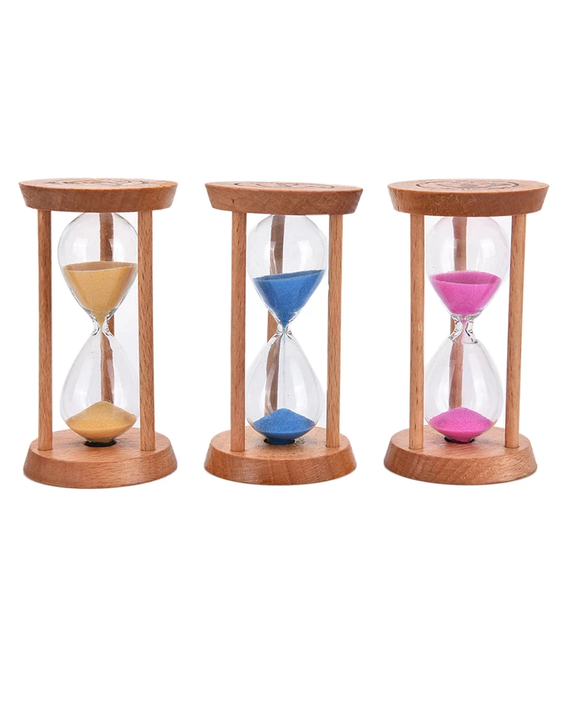 Reloj de Arena colores 5 Minutos - Madera