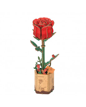 Puzzle 3D - Flor de Madera - Red Rose - Rolife