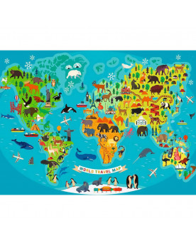 Puzzle 150 piezas XXL - Mapa del Mundo Animal - Ravensburger