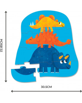 Mini Puzzle 12 Piezas - Dino Friends - Crocodile Creek