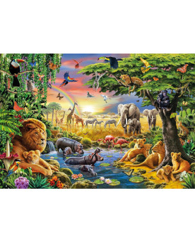 Puzzle 2000 piezas - The African Gathering - Clementoni [32081]