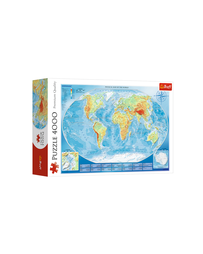 Puzzle 4000 piezas - Large Physical Map of the World - Trefl